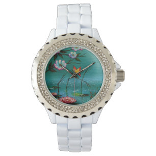 Reloj De Pulsera Mariposa y flores de época