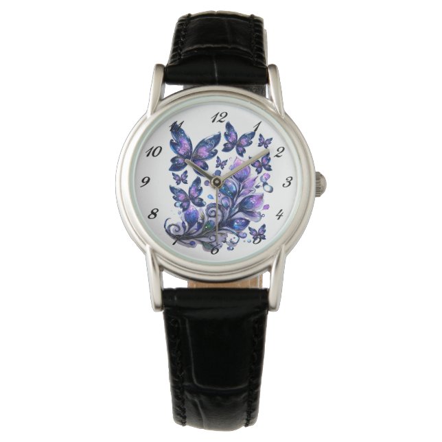 Reloj De Pulsera Mariposas de destello cósmico   (Anverso)
