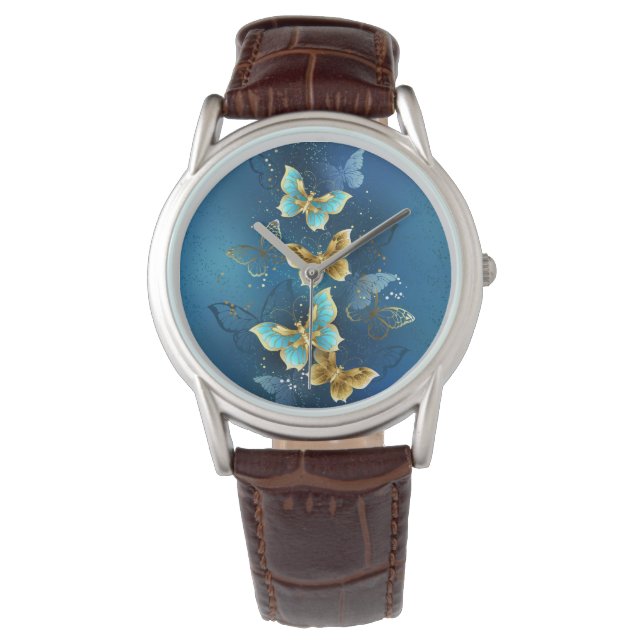 Reloj De Pulsera Mariposas doradas (Anverso)