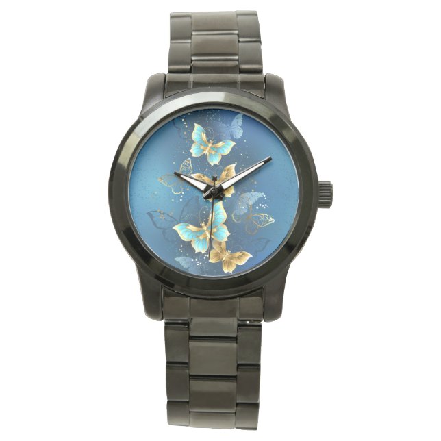 Reloj De Pulsera Mariposas doradas (Anverso)