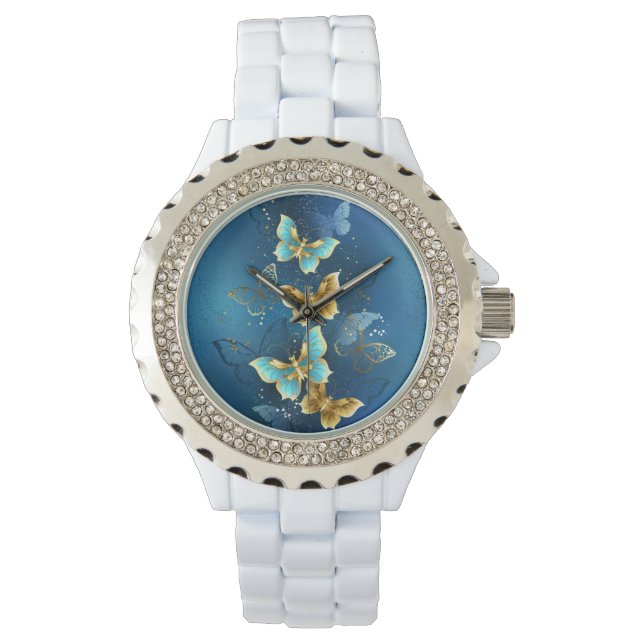 Reloj De Pulsera Mariposas doradas (Anverso)