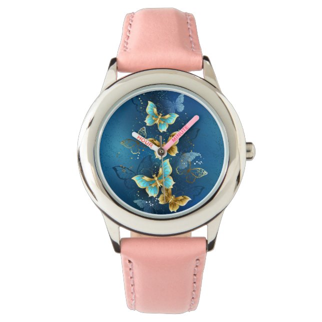 Reloj De Pulsera Mariposas doradas (Anverso)