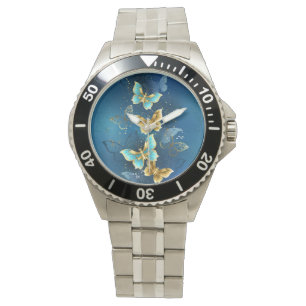 Reloj De Pulsera Mariposas doradas