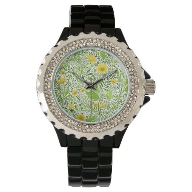 Reloj De Pulsera Mariposas en blanco (Anverso)