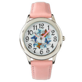 Reloj De Pulsera Mariposas Infantiles En El Vuelo