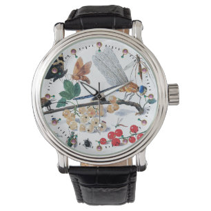 RELOJ DE PULSERA MARIPOSAS, INSECTOS, FLORES Y PLANTAS