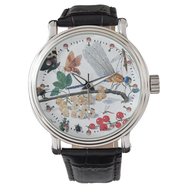 RELOJ DE PULSERA MARIPOSAS, INSECTOS, FLORES Y PLANTAS (Anverso)
