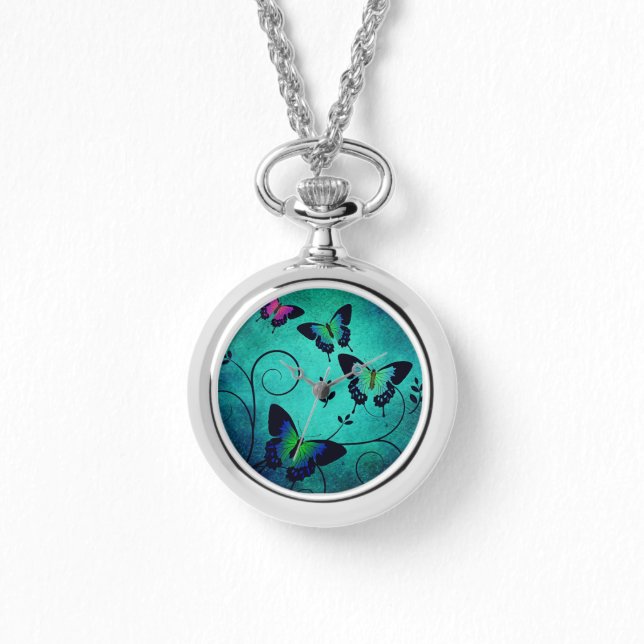 Reloj De Pulsera Mariposas joya bastante ornamentadas (Anverso)