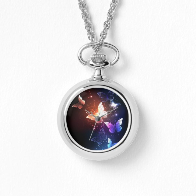 Reloj De Pulsera Mariposas nocturnas brillantes (Anverso)