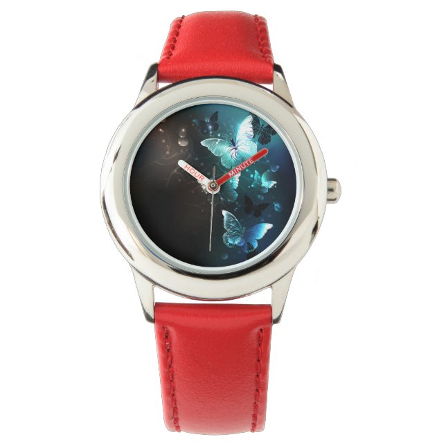 Reloj De Pulsera Mariposas nocturnas de menta (Anverso)