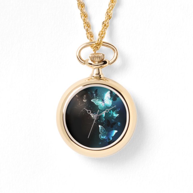 Reloj De Pulsera Mariposas nocturnas de menta (Anverso)