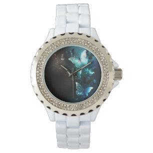 Reloj De Pulsera Mariposas nocturnas de menta