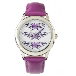 Reloj De Pulsera mariposas púrpuras tribales