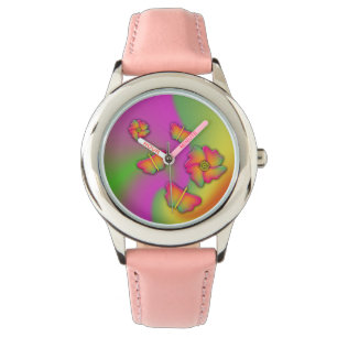 Reloj De Pulsera Mariposas y flores