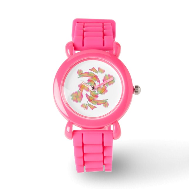 Reloj De Pulsera Mariposas y flores (Anverso)