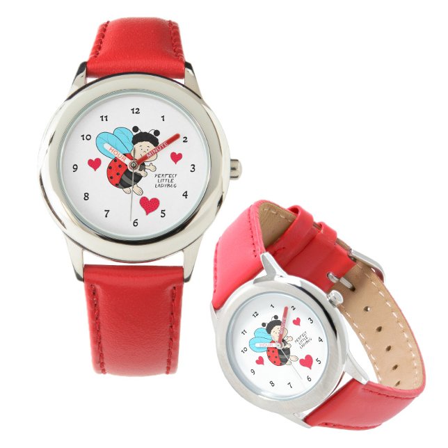 Reloj De Pulsera Mariquita con corazones (Subido por el creador)