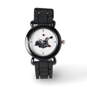 Reloj De Pulsera Mariquita negra del bulldog francés