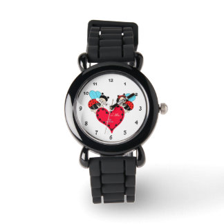 Reloj De Pulsera Mariquitas con corazón