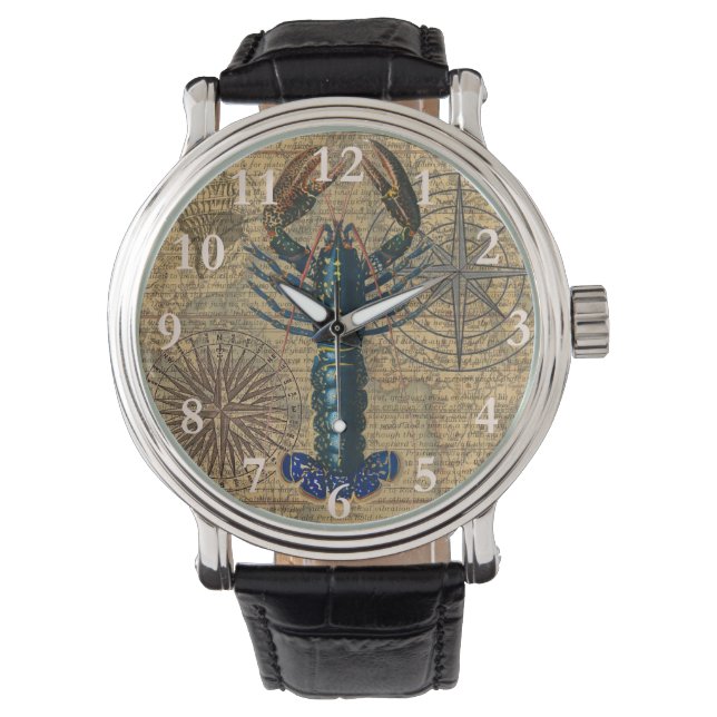 Reloj De Pulsera Marisco de langosta Maine Classic Ocean (Anverso)