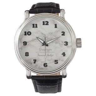 Reloj De Pulsera Mármol falso en el Taupe personalizado