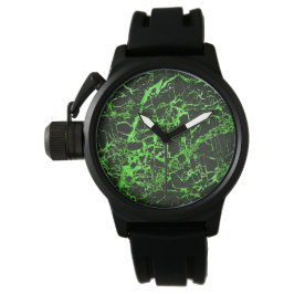 Reloj De Pulsera Mármol negro y verde,