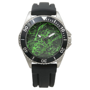 Reloj De Pulsera Mármol negro y verde,