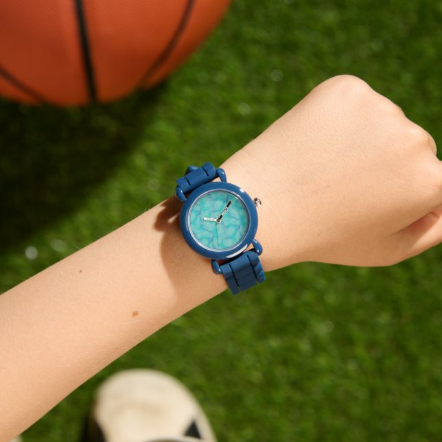 Reloj De Pulsera Mármol turquesa (Muñeca)