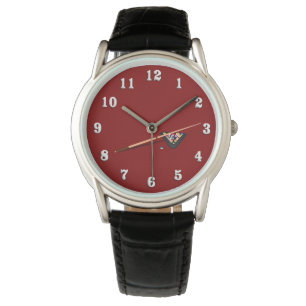 Reloj De Pulsera Maroon Billiard Table