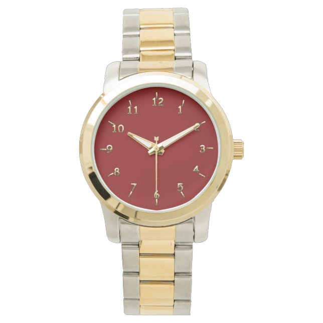 Reloj De Pulsera Marrón y oro (Anverso)
