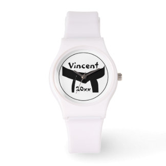 Reloj De Pulsera Martial Arts Black Basic Black Belt Writ Watch