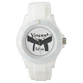 Reloj De Pulsera Martial Arts Black Basic Black Belt Writ Watch