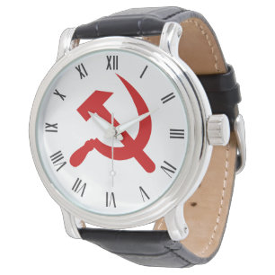 Reloj De Pulsera Martillo y hoz del comunismo rojo