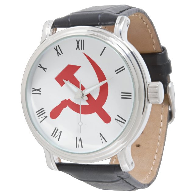 Reloj De Pulsera Martillo y hoz del comunismo rojo (Angular)