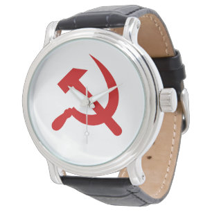 Reloj De Pulsera Martillo y hoz rojos del comunismo