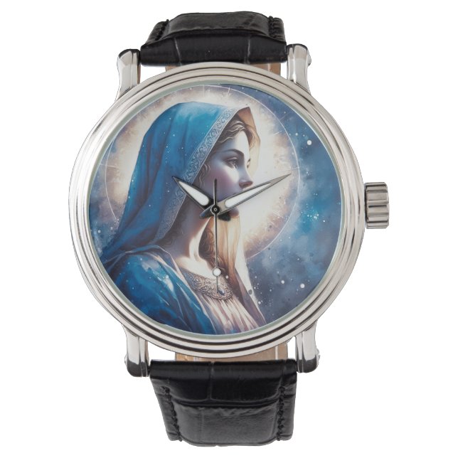 Reloj De Pulsera Mary Virgin Jesus (Anverso)