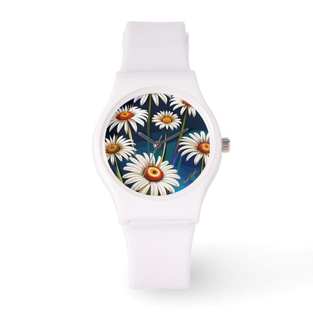 Reloj De Pulsera Más Daisies: Diversión floral y alegría (Anverso)