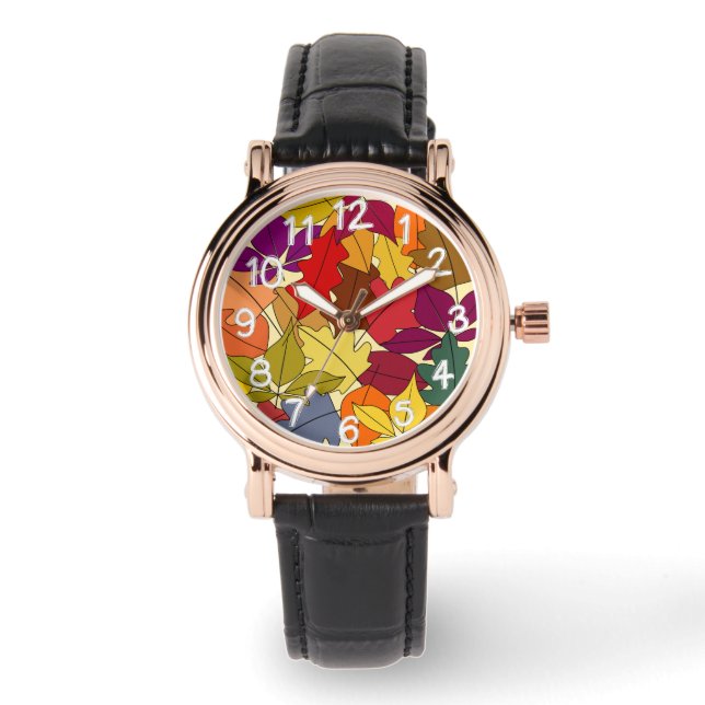 Reloj De Pulsera Más hojas otoñales (Anverso)