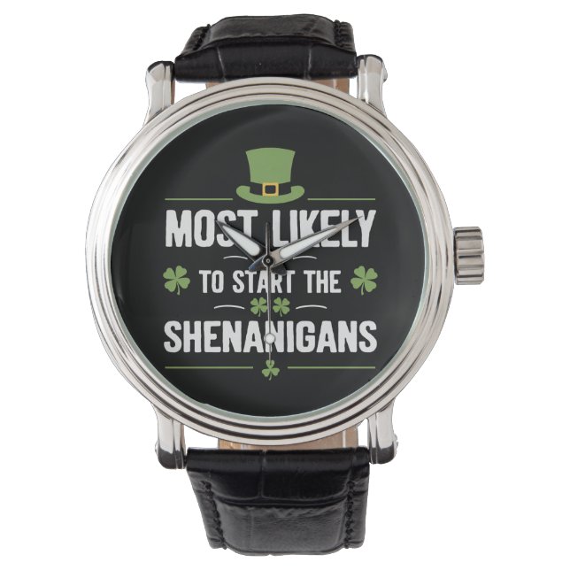 Reloj De Pulsera Más Probable Que Inicie Las Travesuras St Patrick' (Anverso)