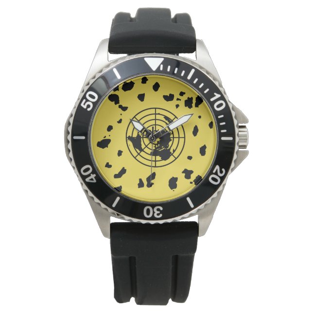 Reloj De Pulsera MÁS TIERRA #GLOBEXIT Watch (fondo amarillo) (Anverso)