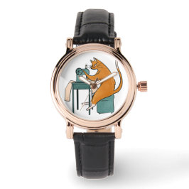 Reloj De Pulsera Masaje de gatos vintage