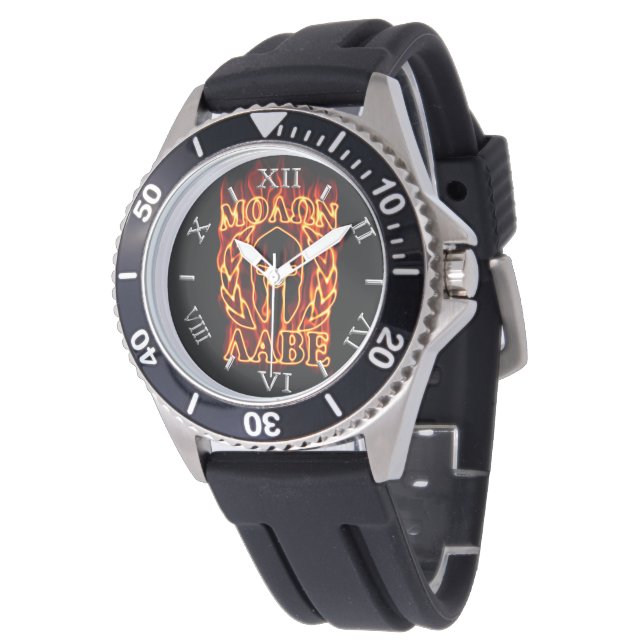 Reloj De Pulsera Máscara de canto de arenas de guerreros de Molon c (Angular)