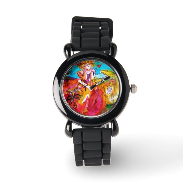 Reloj De Pulsera Máscara de carnaval de MIRANDOLINA / Veneciana (Anverso)