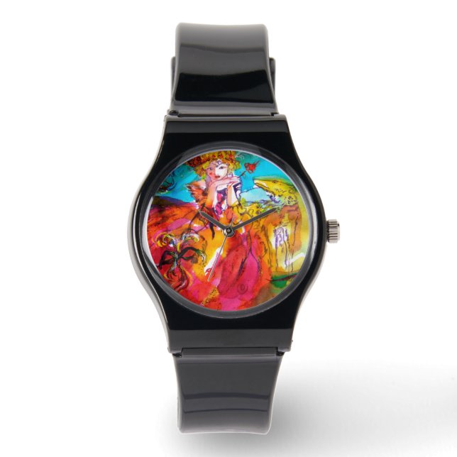Reloj De Pulsera Máscara de carnaval de MIRANDOLINA / Veneciana (Anverso)