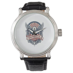 Reloj De Pulsera Máscara Patriótica Guardia Libertad Militar Inspir