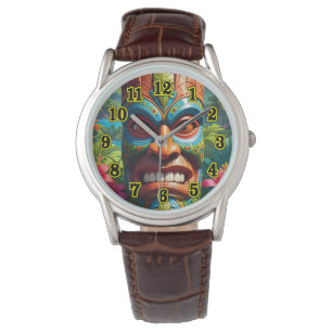Reloj De Pulsera Máscara Tiki