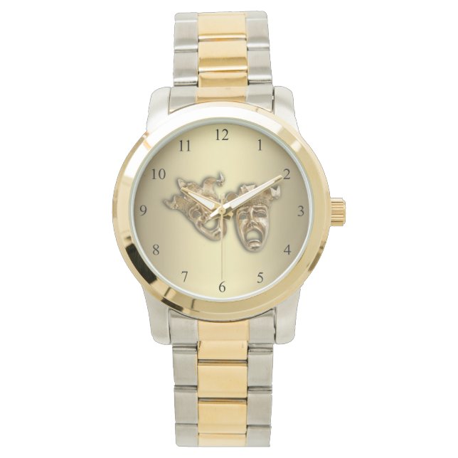 Reloj De Pulsera Máscaras de teatro de comedia y tragedia (Anverso)