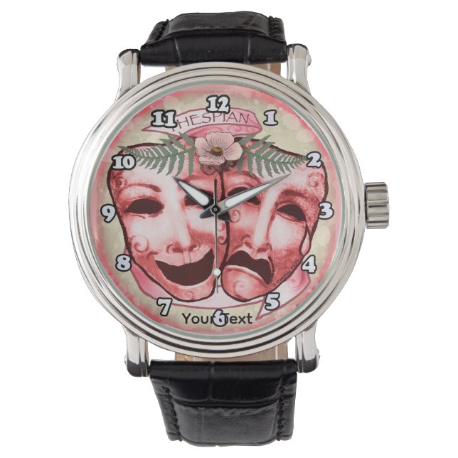Reloj De Pulsera Máscaras rojas de actor (Anverso)