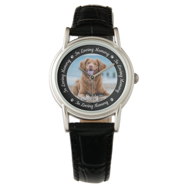 Reloj De Pulsera Mascota conmemorativo mascota pierde foto de perro (Anverso)