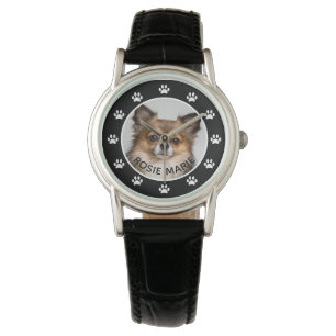 Reloj De Pulsera Mascota de fotos de perro lindo Nombre Pintura Per