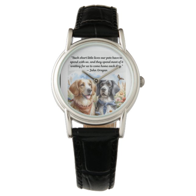 Reloj De Pulsera Mascota floral de Compañeros con cariño (Anverso)